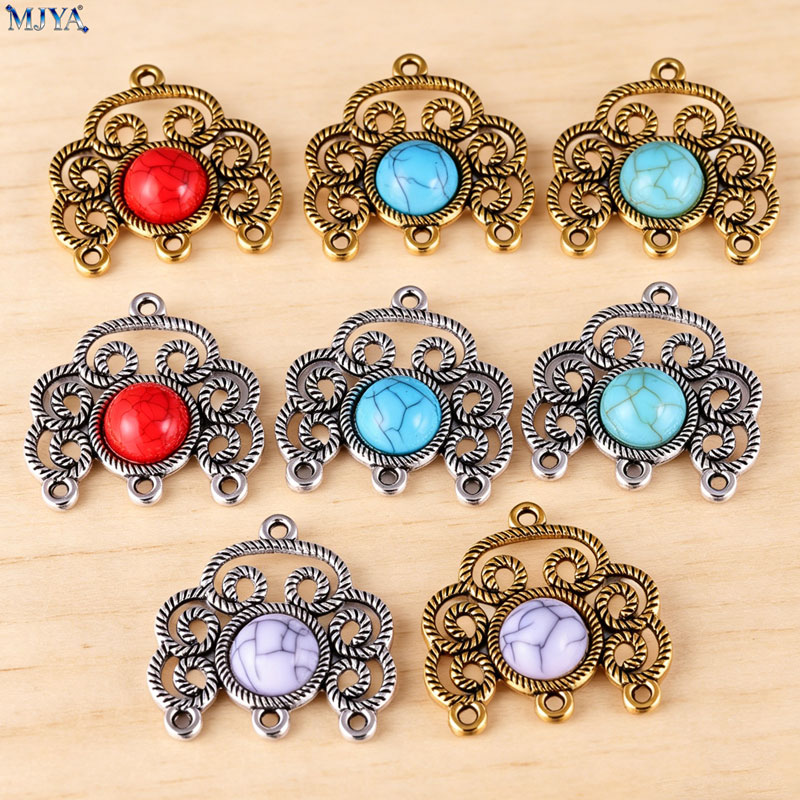 Florist Supplies - MJYA 5 stks/partij Vintage Legering Turquoise