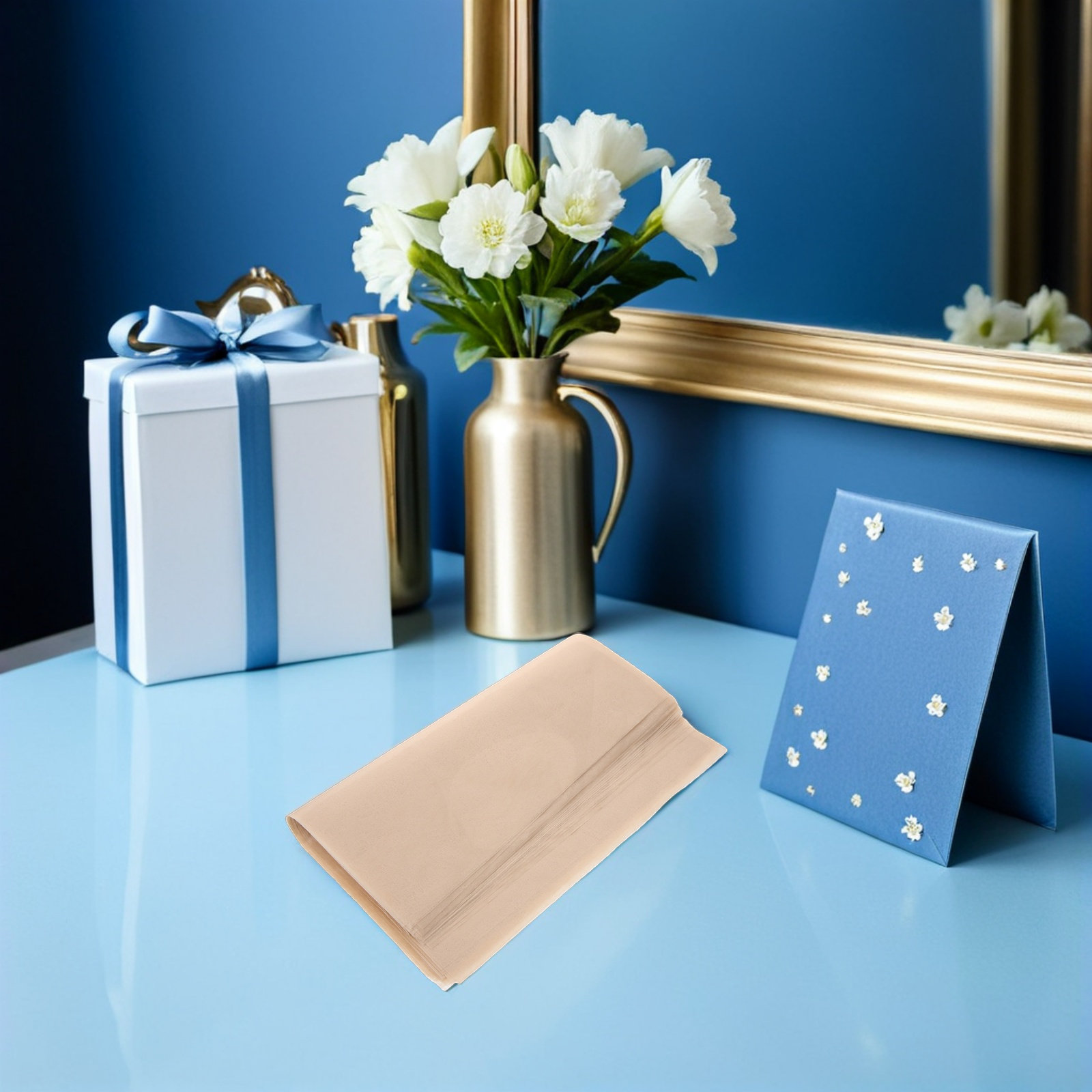 Supply For Florist - 100 stuks waterdicht boeketverpakkingspapier, beige, met