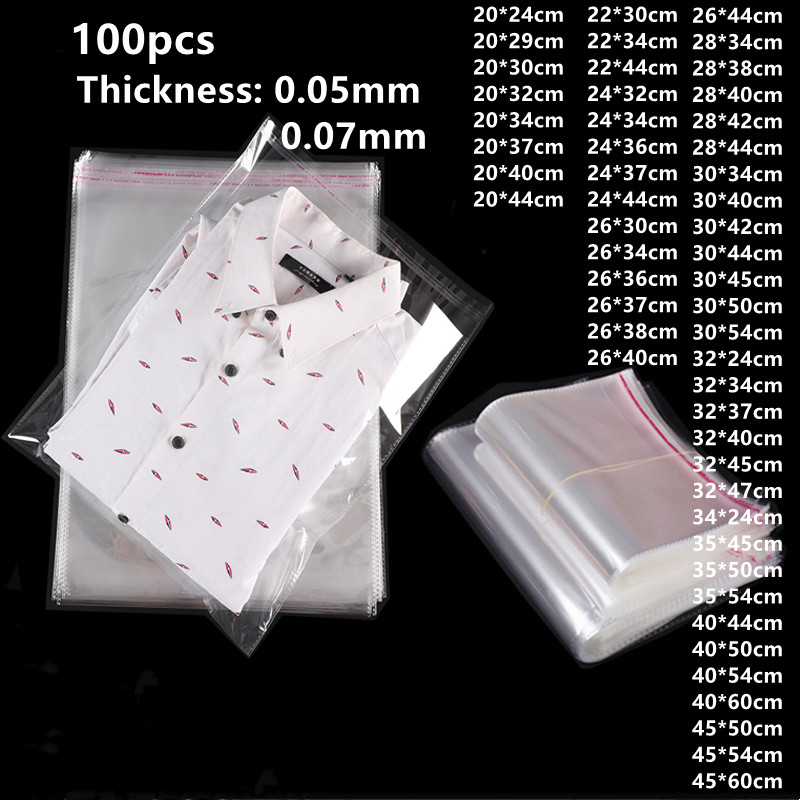 100Pcs Clear Plastic Zak Voeds - Cellophane Wrap Clear recensie en prijs